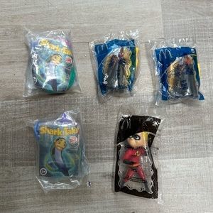 Lot of vintage happy meal toys . Aladdin , Shark tail, Incredibles